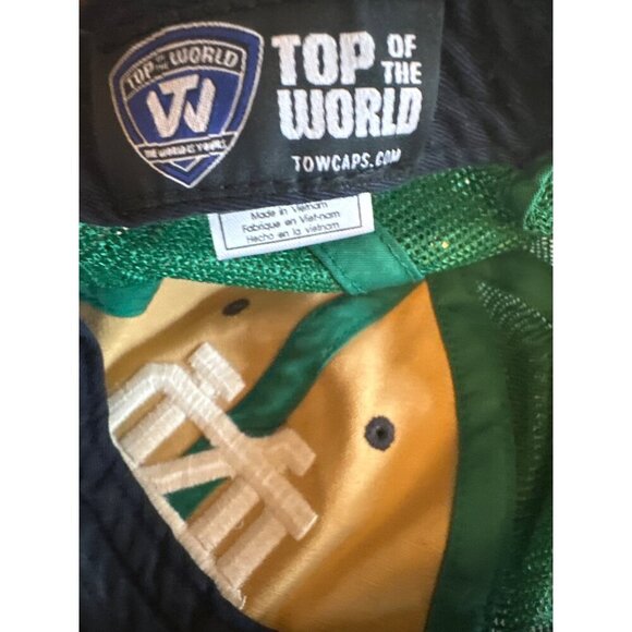 Notre Dame Fighting Irish Top Of The World Adjustable Mesh Back Hat Green/Gray - Picture 6 of 7